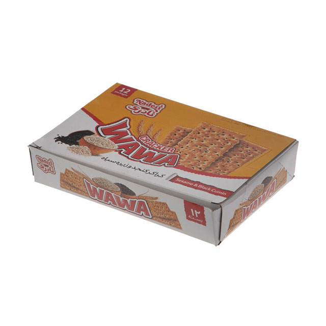 کراکر کنجد و زیره سیاه نادری بسته 12 عددی