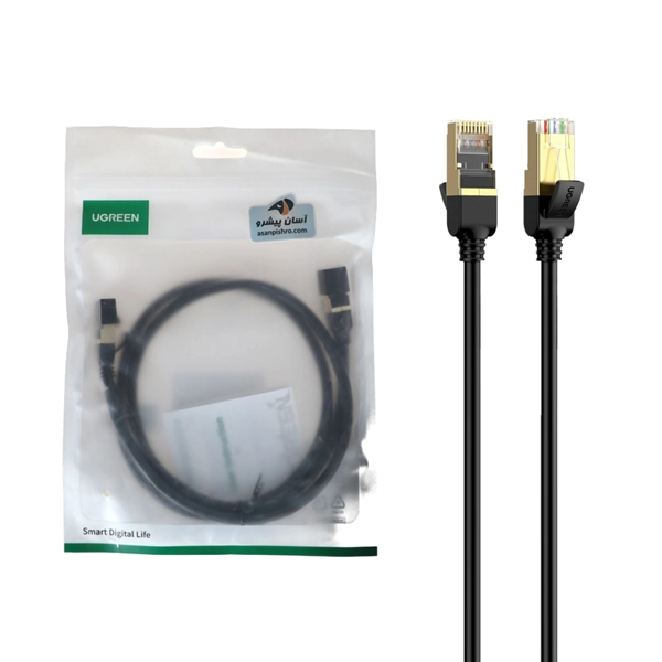 کابل شبکه یک متری UGREEN CAT7 مدل NW107 - مشکی(11268)