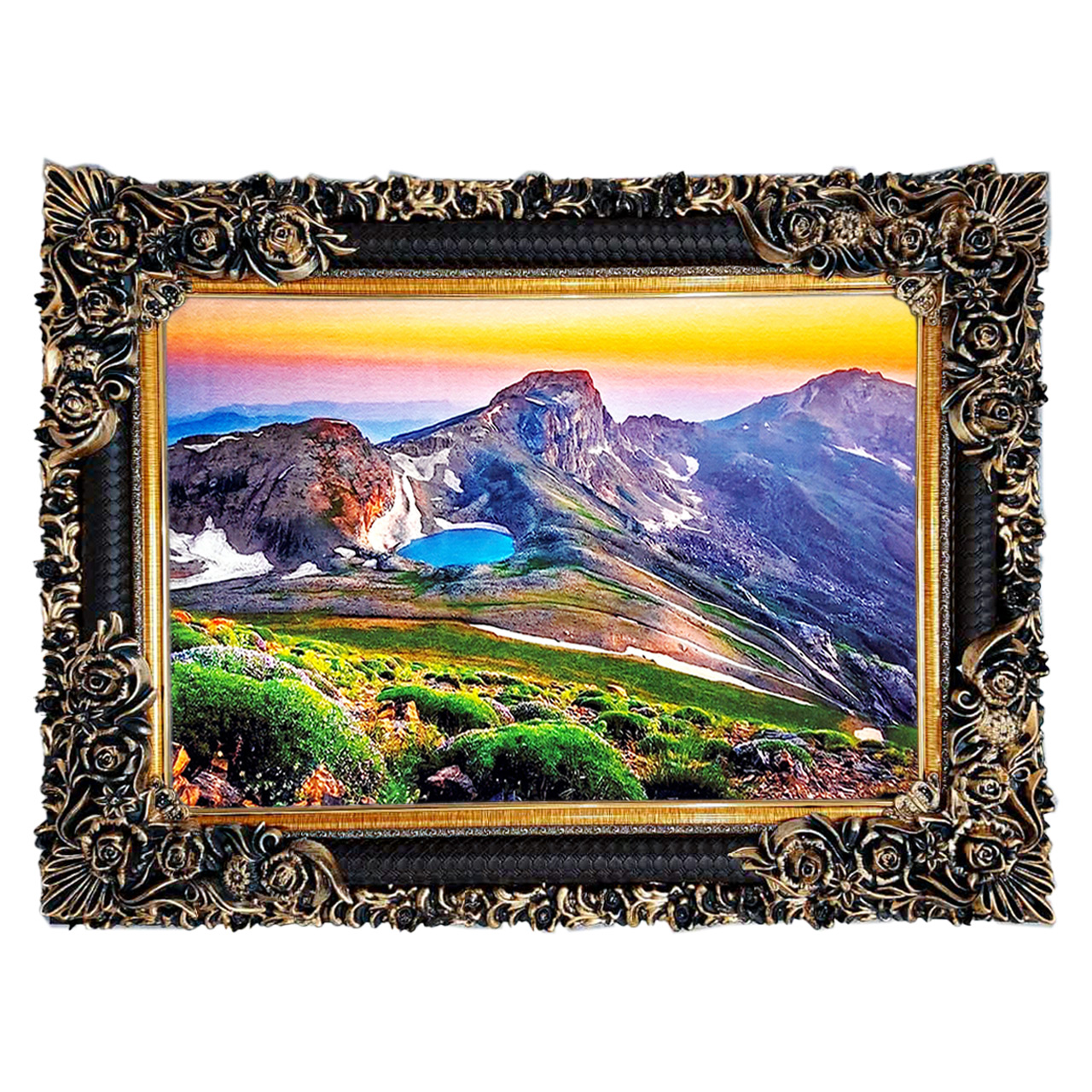 تابلو فرش چاپی طرح کوه کد 10289 سایز 70×50 سانتی متری