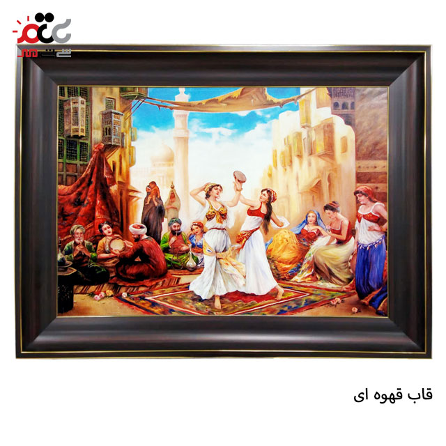 تابلو فرش چاپی طرح دهکده کد 13313 سایز 50×35 سانتی متری