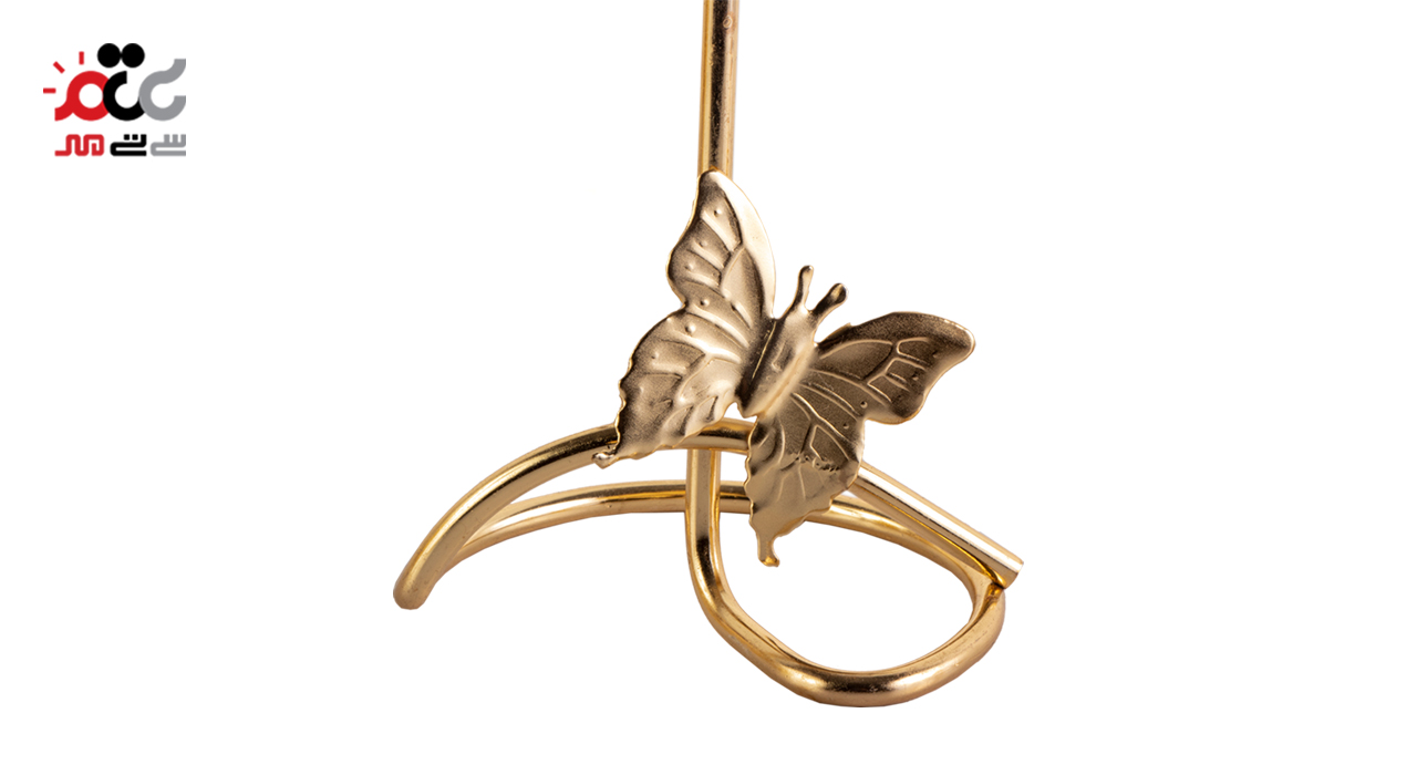 جا شمعی فلزی طرح پروانه مجموعه 3 عددی