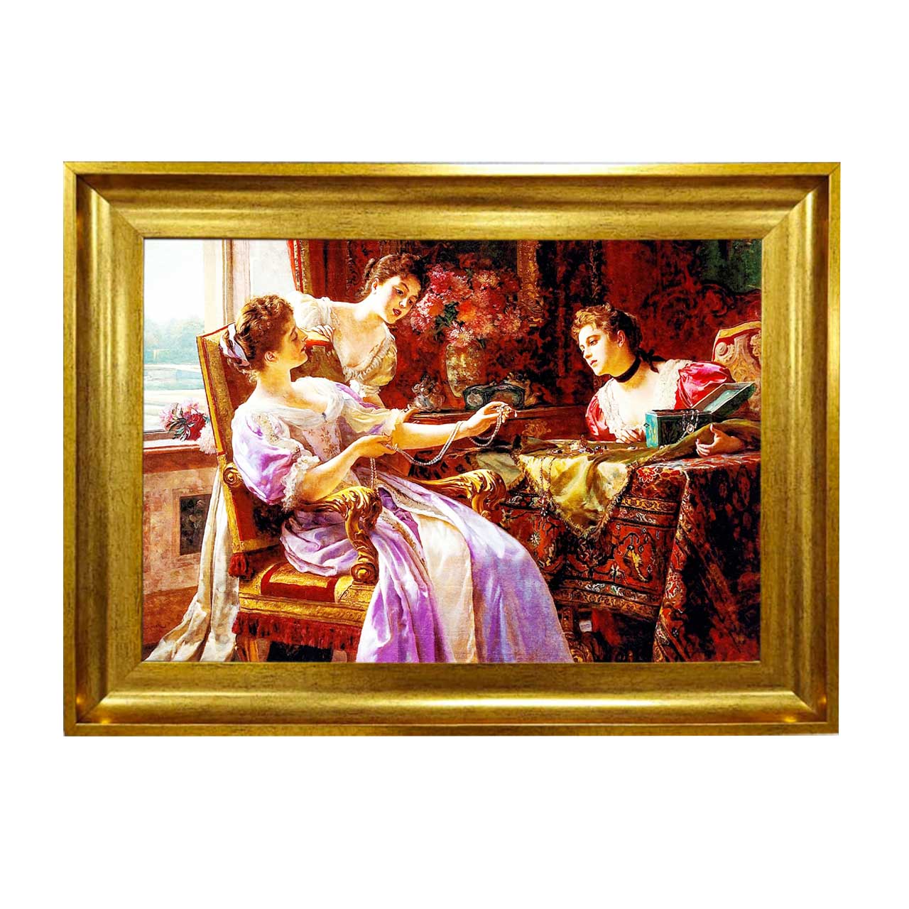 تابلو فرش چاپی طرح قصر کد 11037 سایز 50×50 سانتی متری