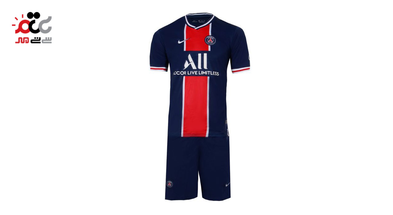 ست تی شرت و شلوارک ورزشی مردانه طرح پاریسن ژرمن مدل 2021