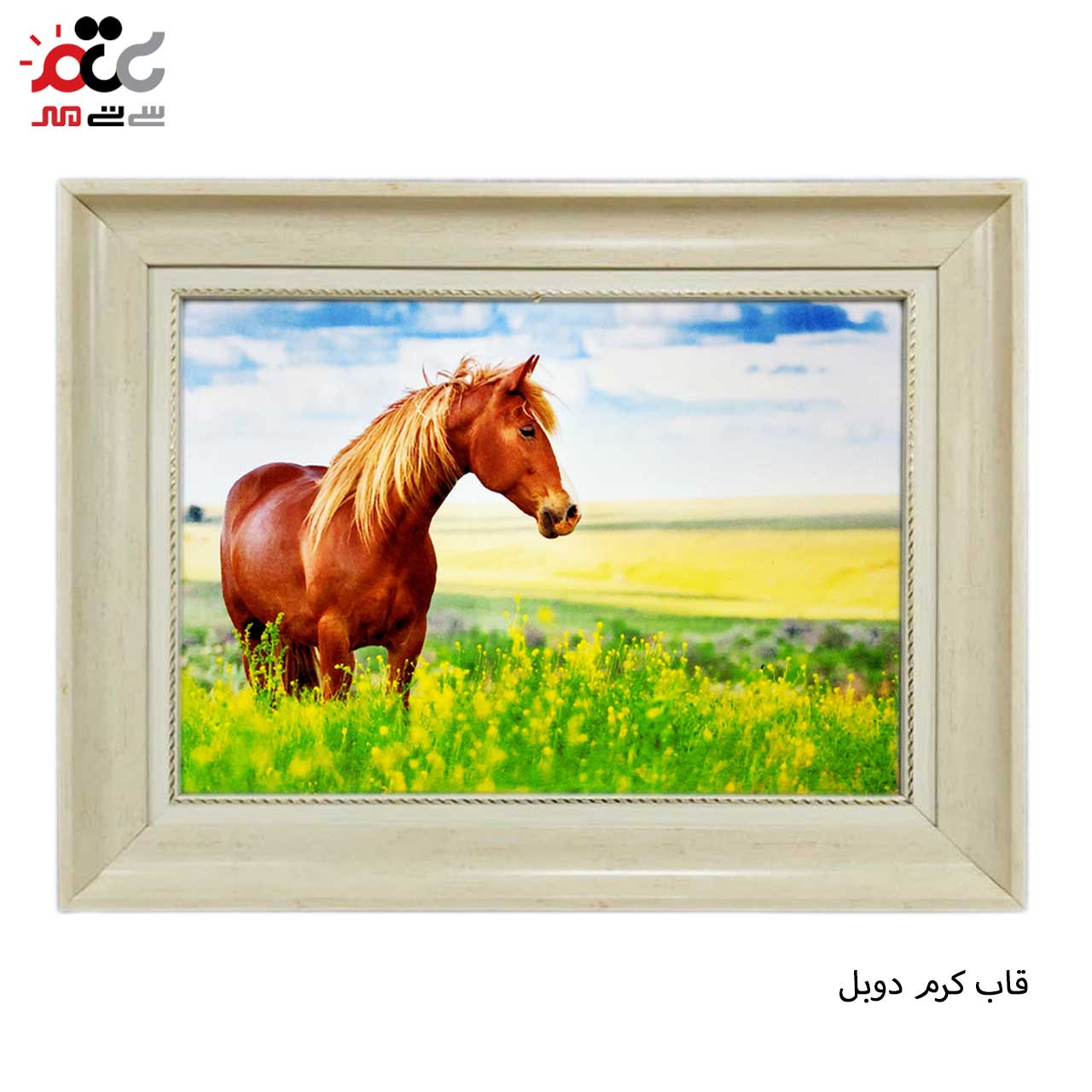 تابلو فرش چاپی طرح اسب کد 14013 سایز 100×50 سانتی متری