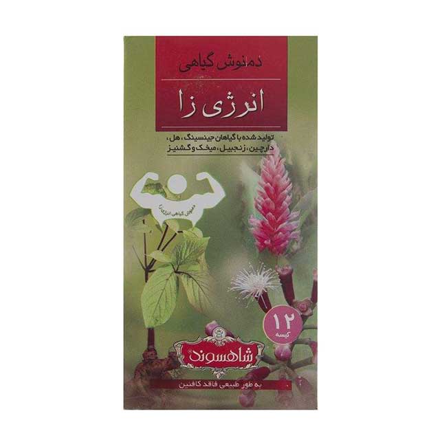 دمنوش کیسه ای انرژی زا شاهسوند 12 عددی