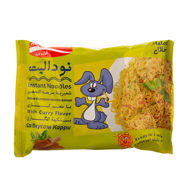 نودل با طعم کاری  آماده لذیذ 75 گرمی