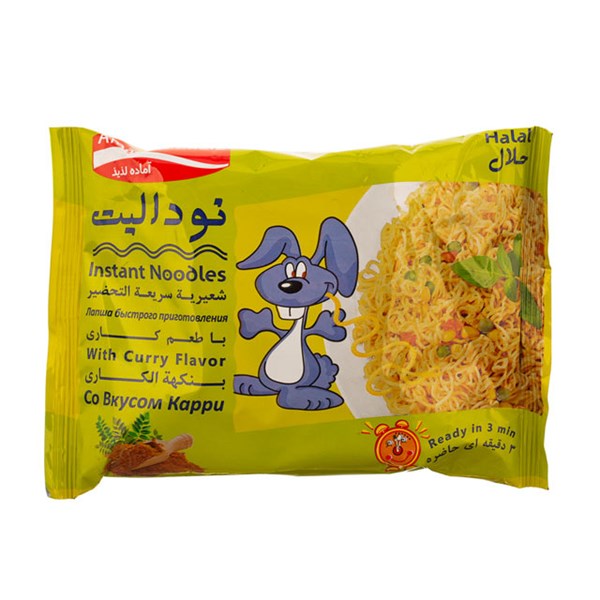 نودل با طعم کاری  آماده لذیذ 75 گرمی