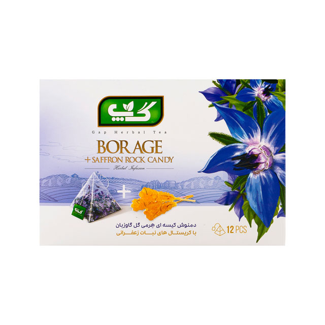 دمنوش گل گاوزبان با نبات گپ 12 عددی