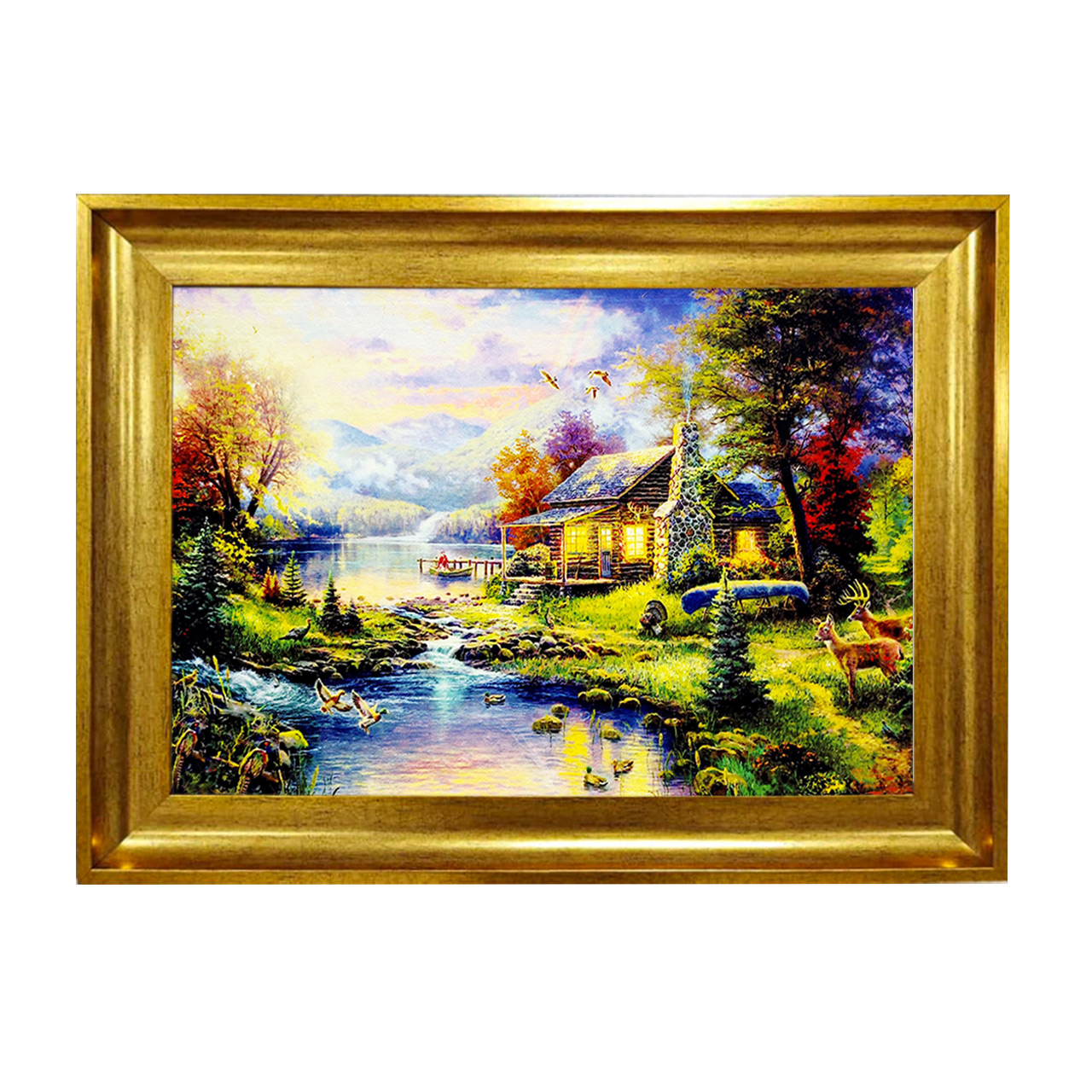 تابلو فرش چاپی طرح منظره کد 10143 سایز 50×50 سانتی متری