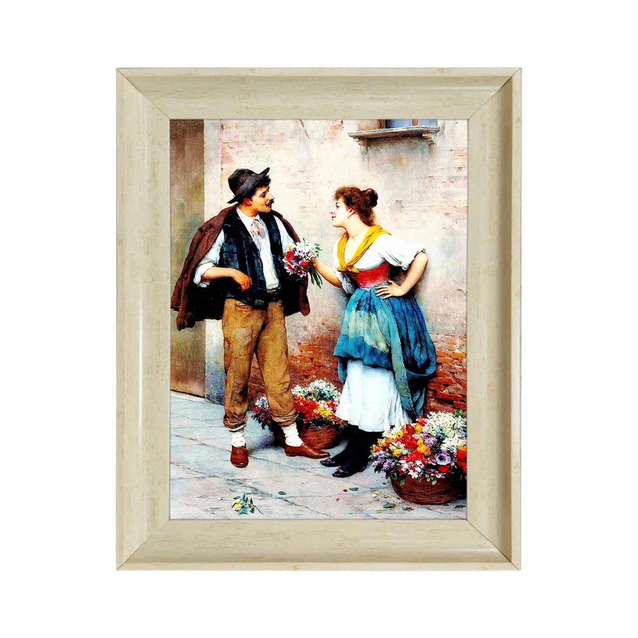 تابلو فرش چاپی طرح زوج کد 13025 سایز 60×40 سانتی متری