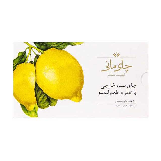 چای سیاه کیسه ای با طعم لیمو مانی 20 عددی