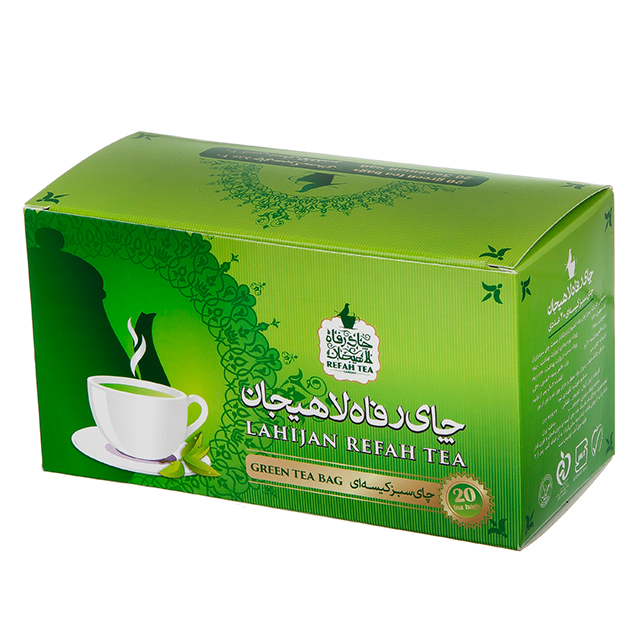 چای کیسه ای سبز ساده تی بگ رفاه لاهیجان 25 عددی 