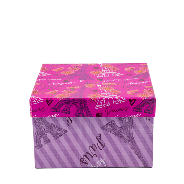 جعبه هدیه مقوایی مربعی مدل برج ایفل سایز 3