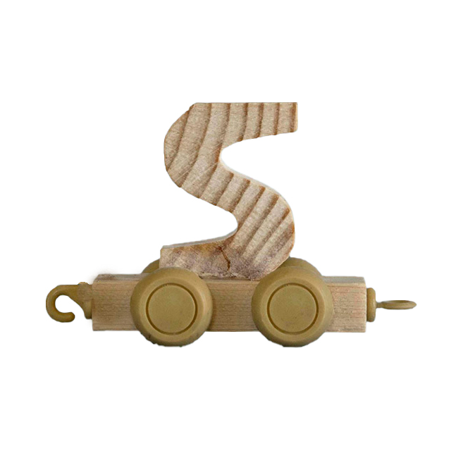 قطار چوبی طرح حروف انگلیسی حرف S