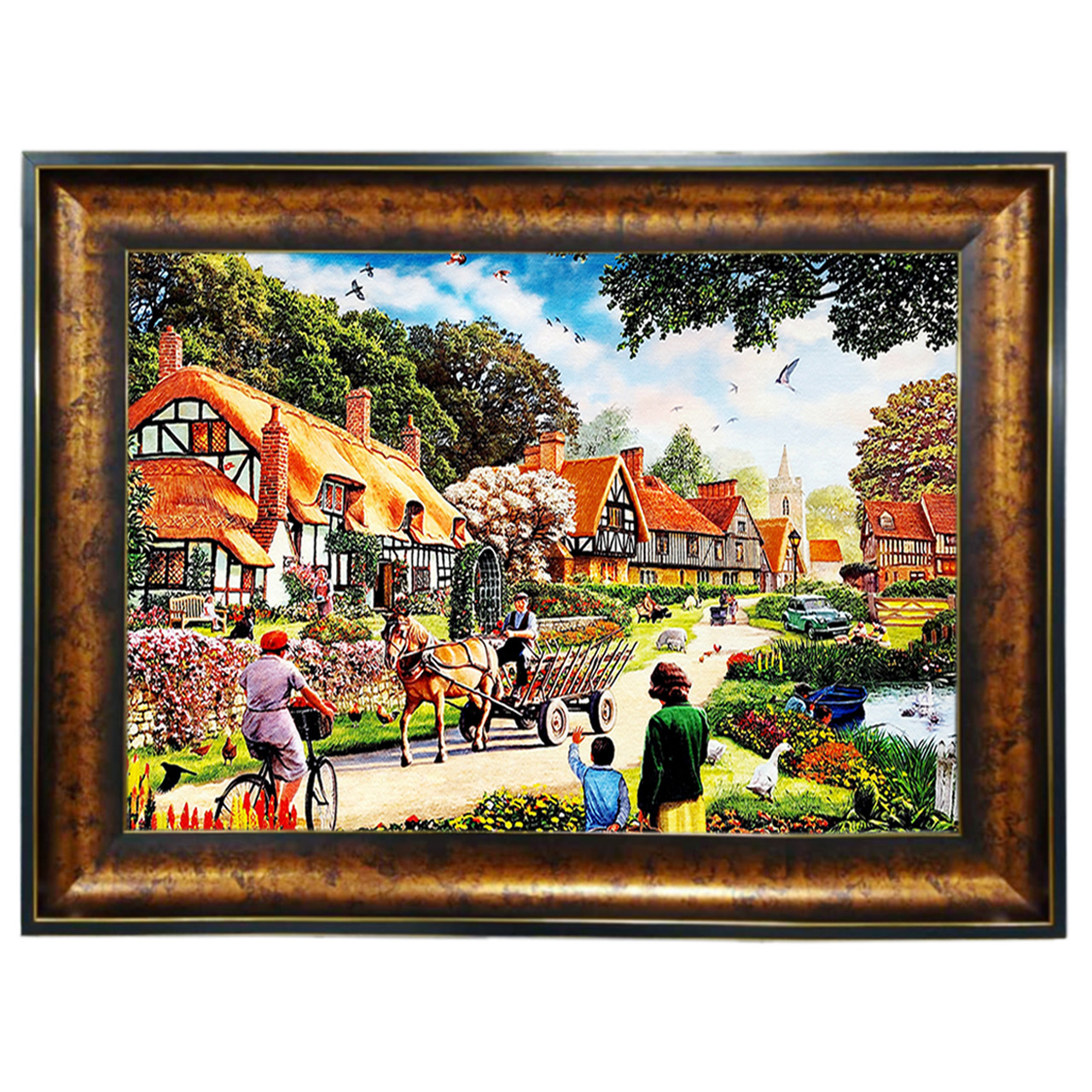 تابلو فرش طرح دهکده 