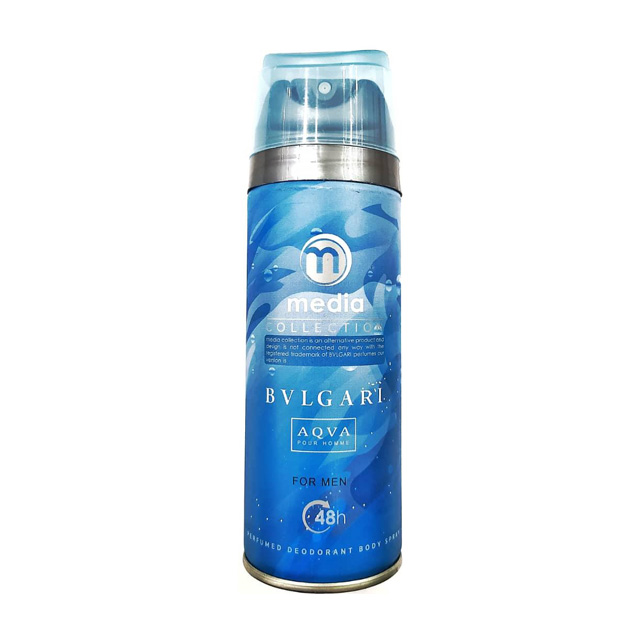 اسپری خوشبو کننده بدن مردانه مدیا مدل Bvlgari حجم 200 میلی لیتری