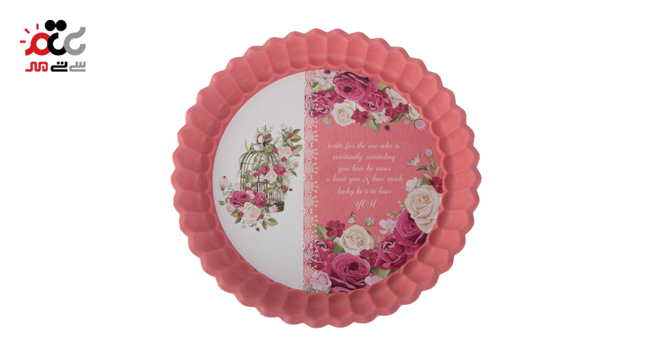 سینی پلاستیکی گرد طرح دار کد 332