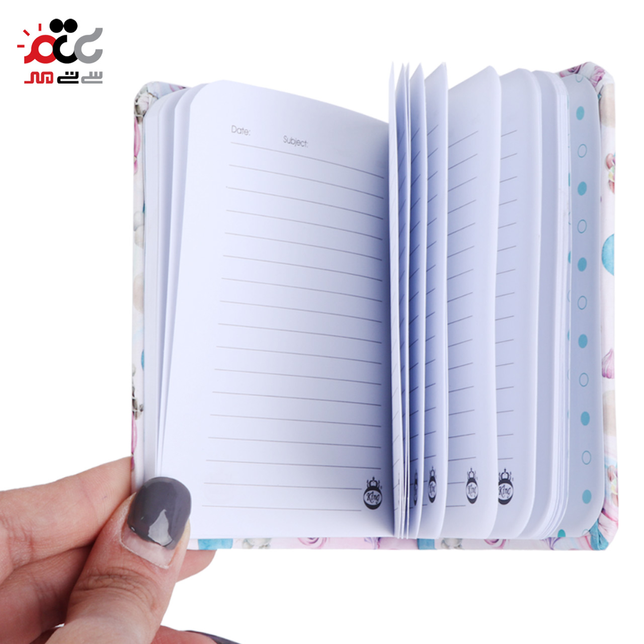 دفتر یادداشت کینگ طرح فانتزی 80 برگ سایز کوچک