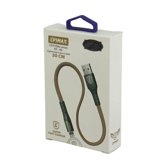 کابل کوتاه ایفونی فست شارژ اپی مکس مدل EC_06