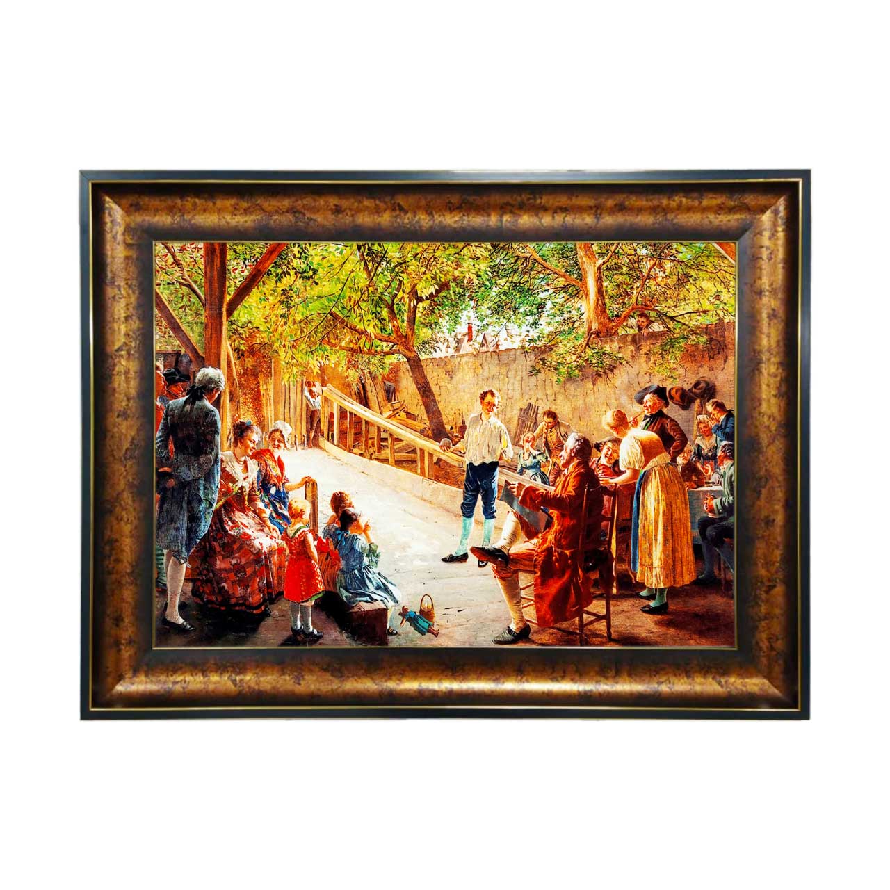 تابلو فرش چاپی طرح مهمانی کد 11082 سایز 50×35 سانتی متری