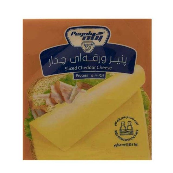 پنیر ورقه ای چدار پگاه 180 گرمی