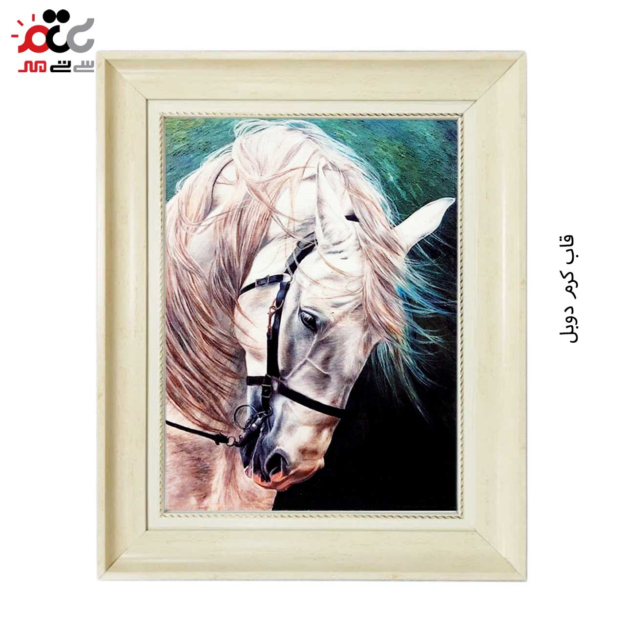 تابلو فرش چاپی طرح اسب کد 14608 سایز 100×50 سانتی متری