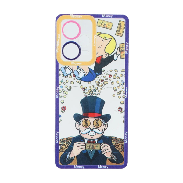 قاب ژله ای طرح دار دور رنگی Xiaomi Redmi Note 12 Pro 5G - کد 73