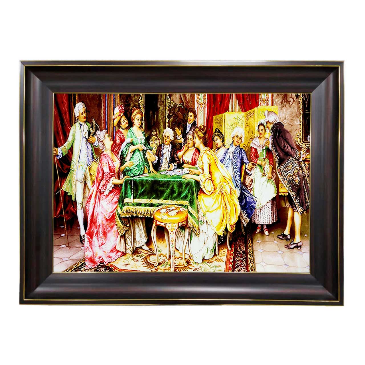 تابلو فرش چاپی طرح ضیافت کد 11007 سایز 60×40 سانتی متری