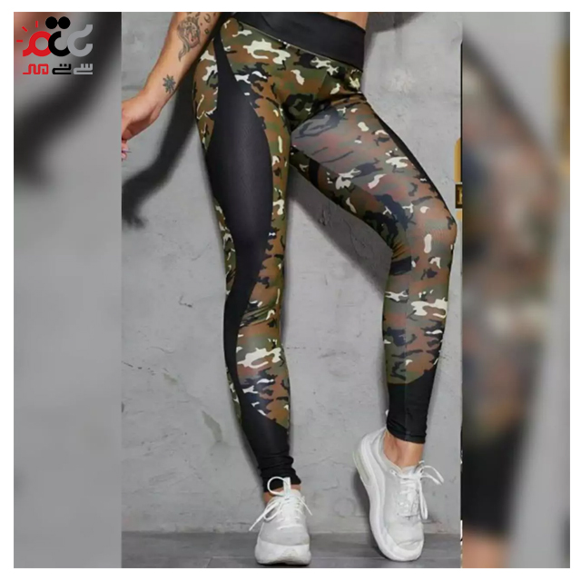 لگ زنانه مدل کمر گن دار طرح ارتشی