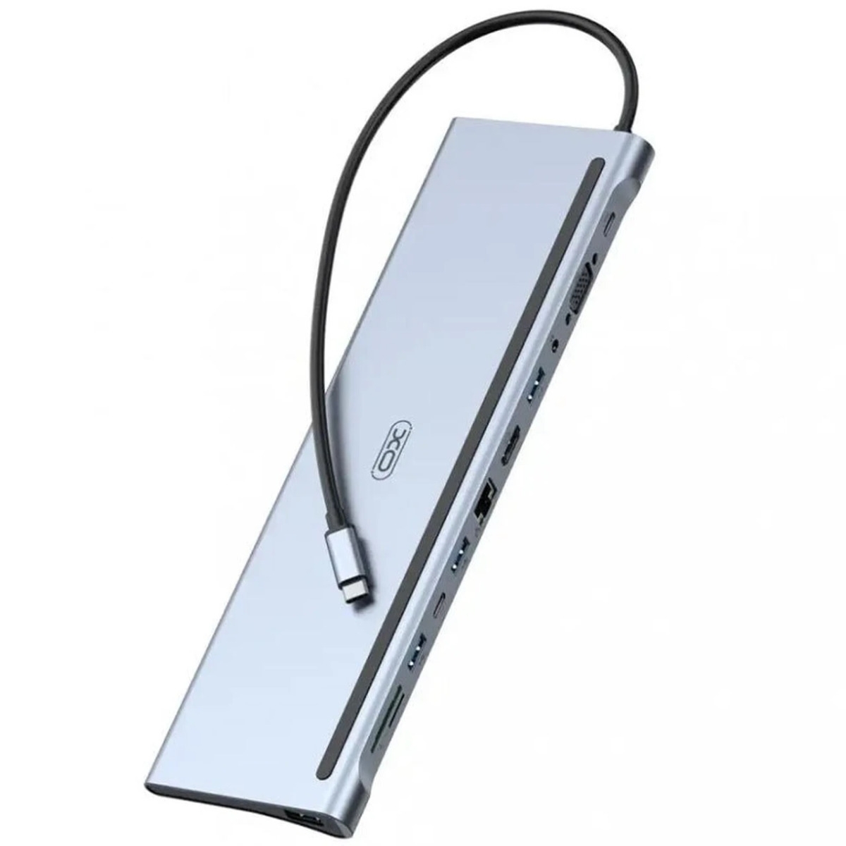 هاب 12 پورت XO Type-C مدل XO-HUB010 - نقره ای