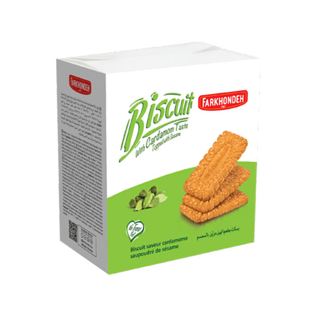 بیسکویت با طعم هل و تزئین کنجد 220 گرمی