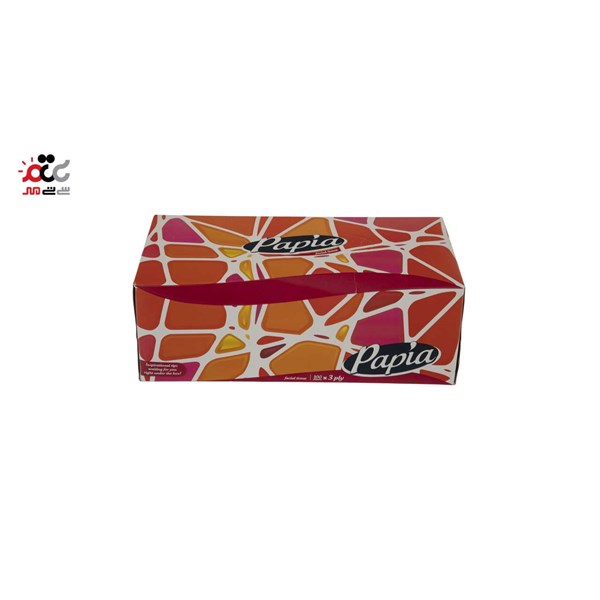 دستمال کاغذی 3 لایه پاپیا طرح نور و رنگ 100 برگ