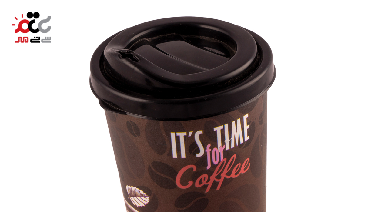 لیوان درب دار پلاستیکی طرح Coffee کد 3421