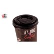 لیوان درب دار پلاستیکی طرح Coffee کد 3421