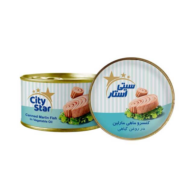 کنسرو ماهی مارلین در روغن گیاهی سیتی استار 180 گرمی