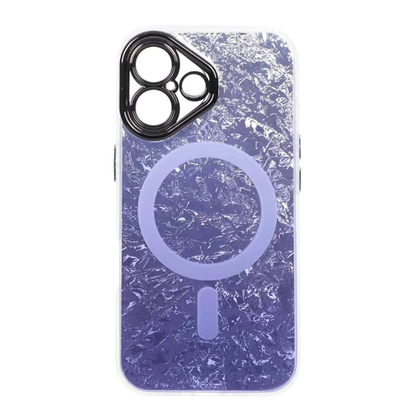 قاب ice طرح مگ سیف دور مات لنز شفاف Apple iPhone 16 - یاسی