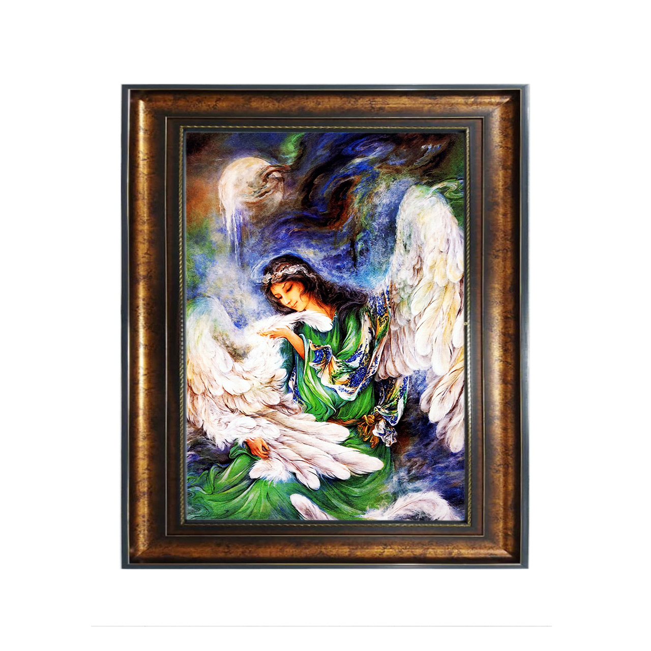 تابلو فرش چاپی طرح مینیاتوری کد 16004 سایز 50×50 سانتی متری