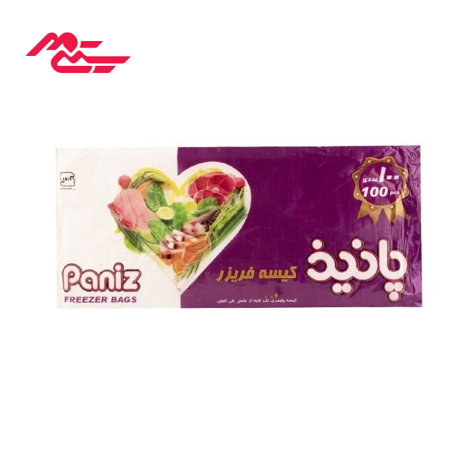 کیسه فریزر پانیذ سایز 32×22 سانتی متر بسته 100 عددی
