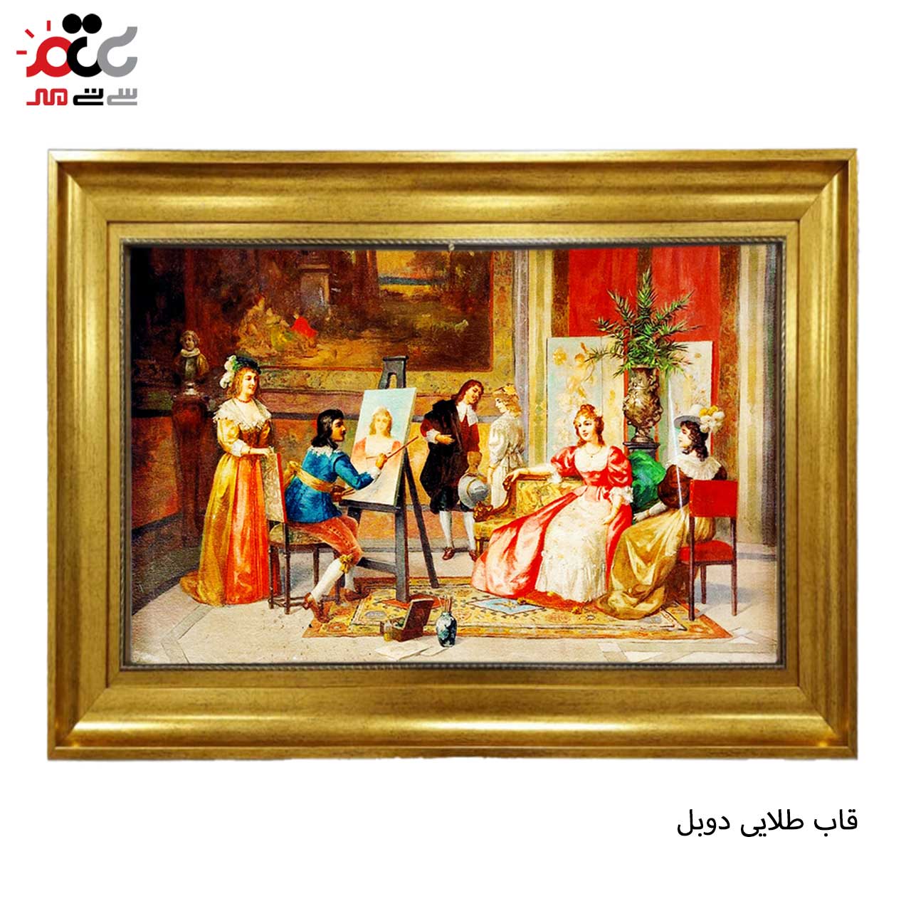 تابلو فرش چاپی طرح نقاش کد 11036 سایز 50×35 سانتی متری