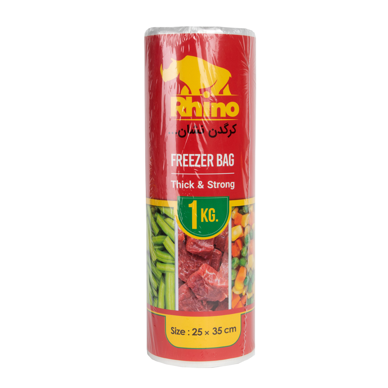 کیسه فریزر  راینو سایز 25×35 سانتی متری