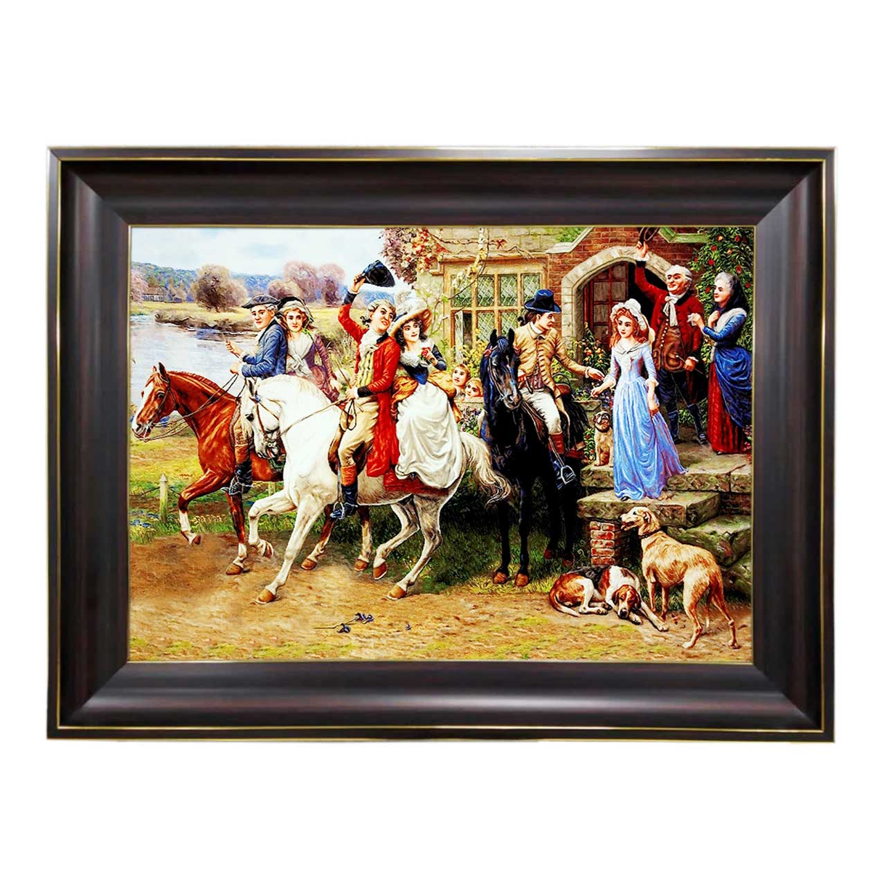 تابلو فرش چاپی طرح مسافر کد 11002 سایز 60×40 سانتی متری