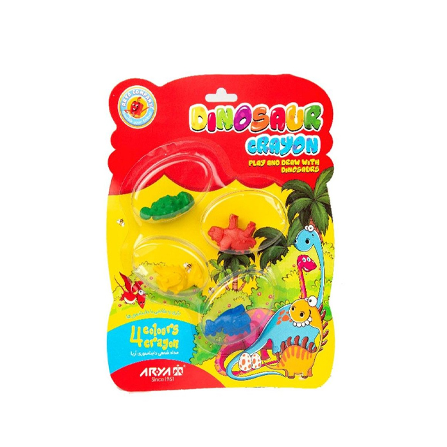 پاستل 4 رنگ دایناسوری آریا کد 2052