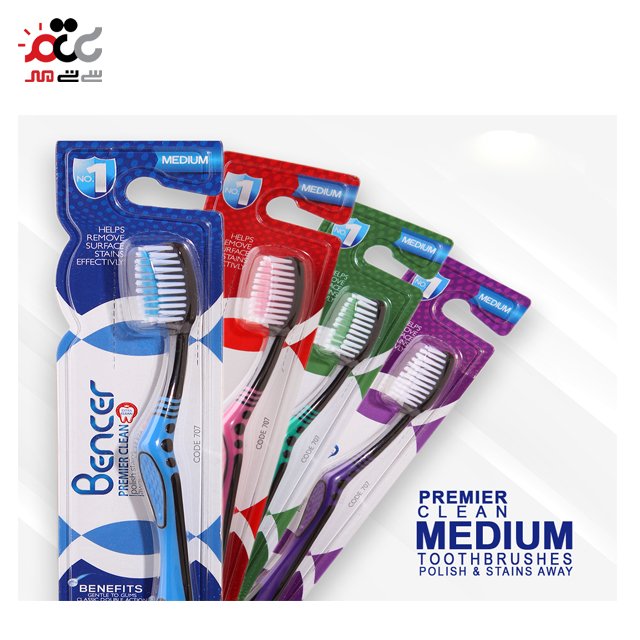 مسواک برس متوسط بنسر مدل Premier Clean کد 707