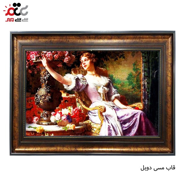 تابلو فرش چاپی طرح دختر کد 11054 سایز 100×50 سانتی متری
