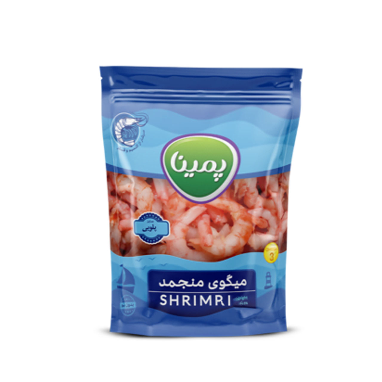 میگو منجمد پلویی 70-61 پمینا کاله 200 گرمی