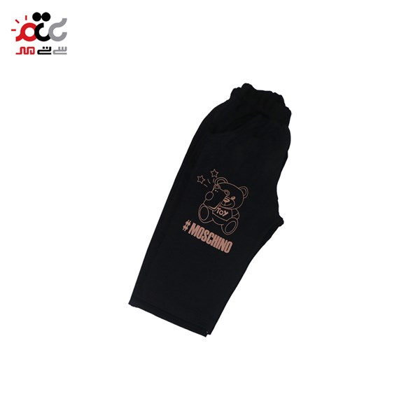 ست تیشرت و شلوارک بچگانه طوسی طرح MOSCHINO سایز 45