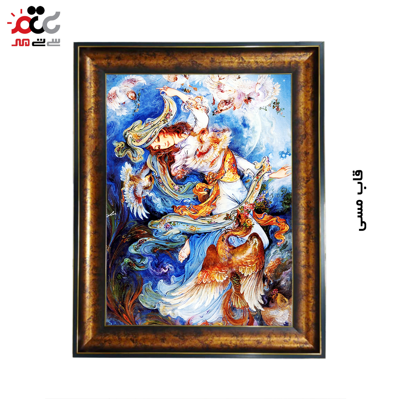 تابلو فرش چاپی طرح مینیاتوری کد 16009 سایز 70×100 سانتی متری