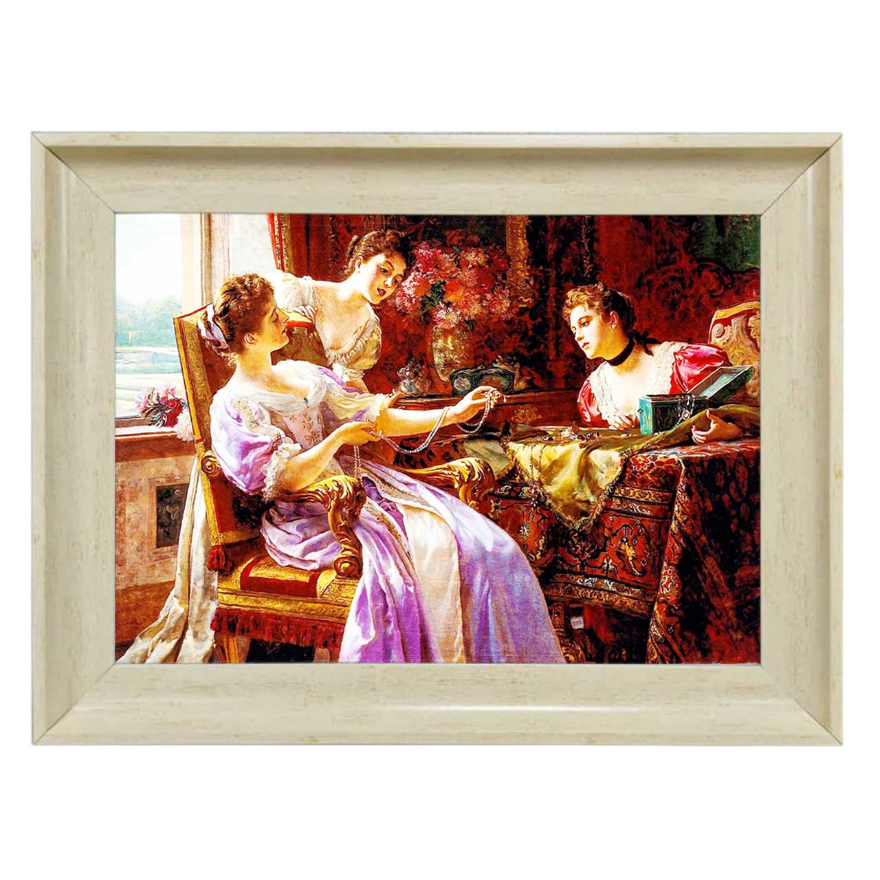 تابلو فرش چاپی طرح قصر کد 11037 سایز 70×50 سانتی متری