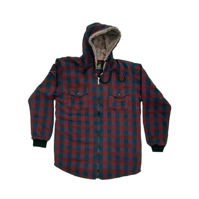 سویشرت مردانه داخل خزدار مدل چهارخونه کد 102