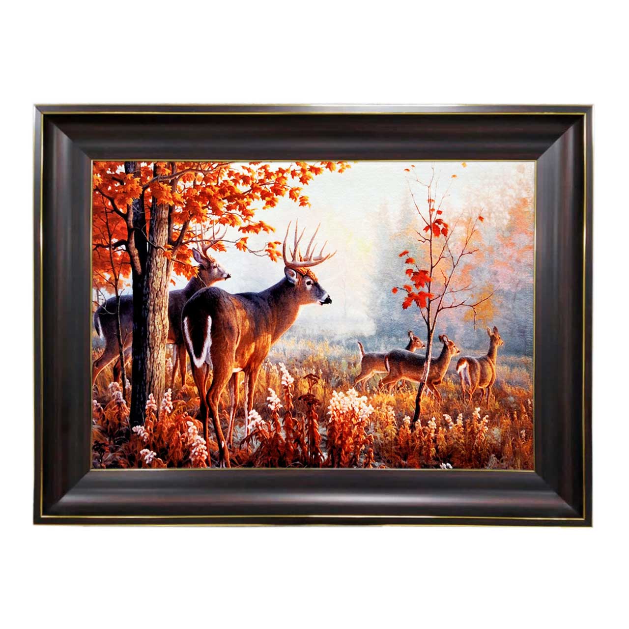 تابلو فرش چاپی طرح گوزن کد 14066 سایز 60×40 سانتی متری